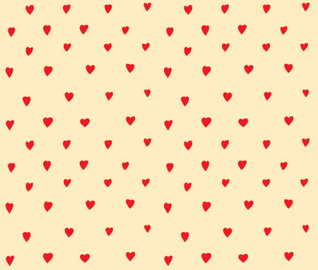 Doodles ornament background with hearts. Color vector illustration. EPS8