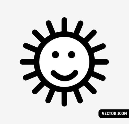 Smile sun no fade symbol black and white icon.の写真素材