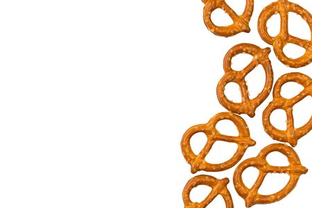 Pretzels isolated on white backgroundの写真素材