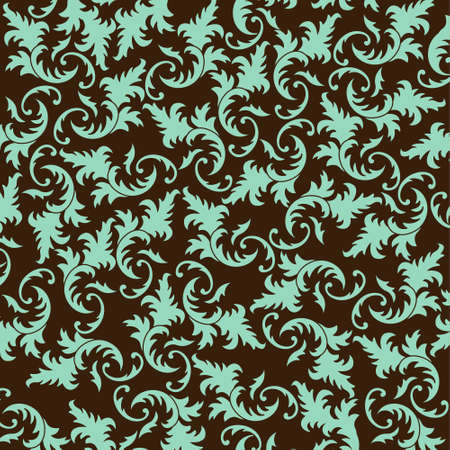 Vector background with floral elements on brown のイラスト素材