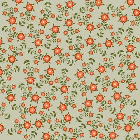 Background with cute decorative flowersのイラスト素材