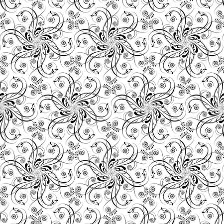 Background pattern with floral elementsのイラスト素材