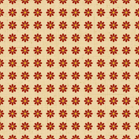 Background with maroon flowers on beigeのイラスト素材