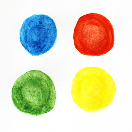 colorful watercolor paint circle backgroundの写真素材