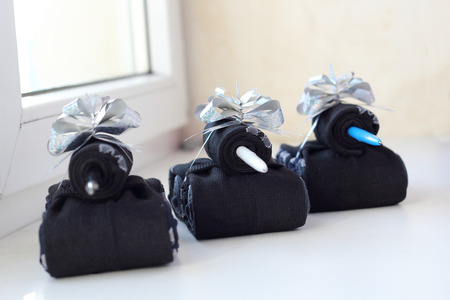 tanks of socks as a gift to men on February 23の写真素材