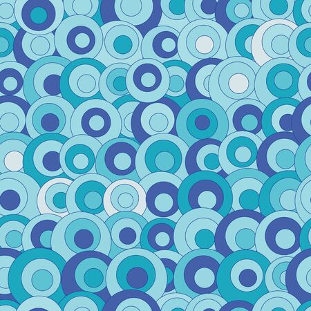 Vector abstract seamless pattern with colorful circlesのイラスト素材