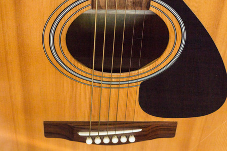 detail of classic guitar with shallow depth of fieldの写真素材