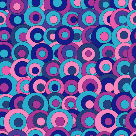 Color abstract seamless pattern with colorful circlesの写真素材