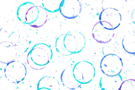 Abstract watercolor hand painted elements colourful circleの写真素材