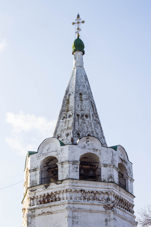 Cross on the top of old church in Starocherkasskayaの写真素材