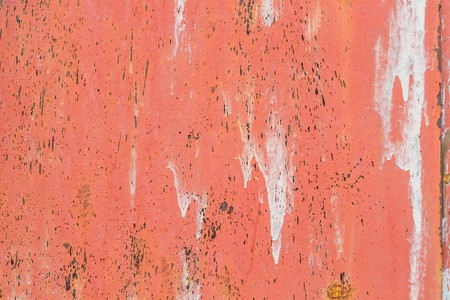Corroded metal background. Rusted painted metal wall corrosion with streaks of rustの写真素材