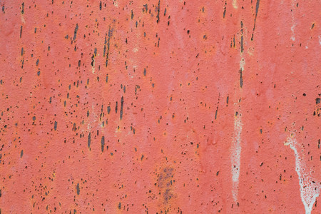 Corroded metal background. Rusted painted metal wall corrosion with streaks of rustの写真素材
