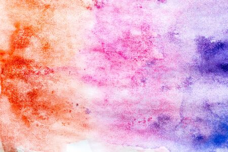 Hand painted abstract colorful watercolor background textureの写真素材