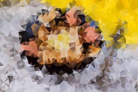 vector multicolored abstract background of effect geometric trianglesのイラスト素材