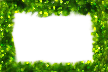 Abstract green blurred border background for Christmas.の写真素材