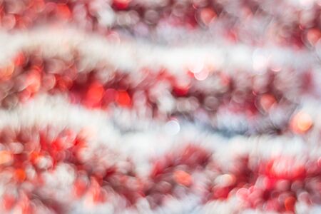 Red white bokeh abstract background with light effect.の写真素材