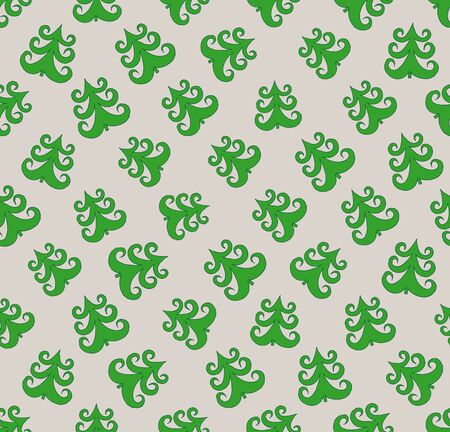 Green doodle pattern design.のイラスト素材