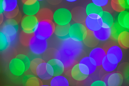 Abstract circular bokeh background of Christmas light.の写真素材