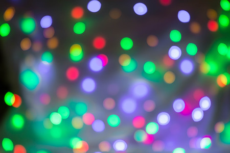 Abstract circular bokeh background of Christmas light.の写真素材