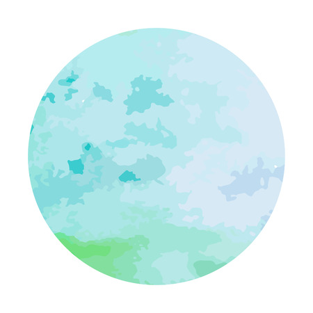 Abstract Watercolor hand painted circle. Beautiful watercolor circle design elements. Watercolor background. Color trendのイラスト素材