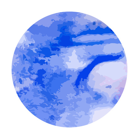 Abstract Watercolor hand painted circle. Beautiful watercolor circle design elements. Watercolor background. Color trendのイラスト素材