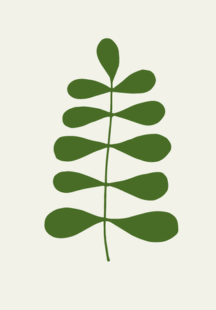 Branch of plant hand drawn outline doodle vector icon.のイラスト素材
