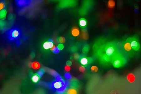 Abstract circular bokeh background of Christmas light.