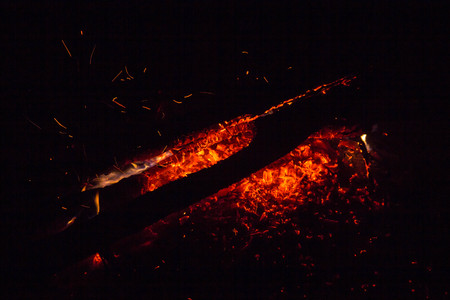 part of Night campfire with available space photo outdoor