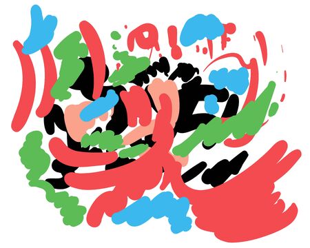 Vector multicolor bright flat abstract background. Wallpaper printのイラスト素材