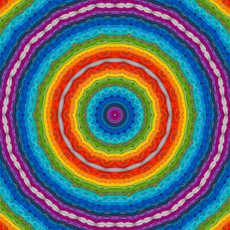 Colorful kaleidoscope art design abstract background with effect polygon circle ornament. Fractal...