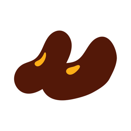 Two bean doodle flat illustration isolated on white background. vector graphics designのイラスト素材