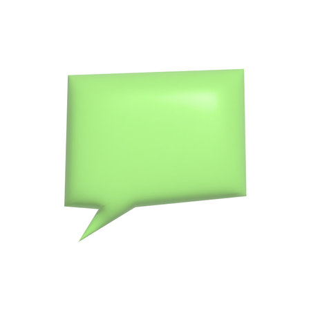 Blank color speech bubble vector illustration. 3d vector talking cloud. Speak bubble text, message...