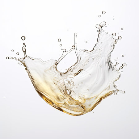 water splash on white background. Generative AI contentの素材