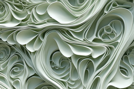 Abstract Biomimetic Pattern with Green Spherical Structures Backgroundの素材