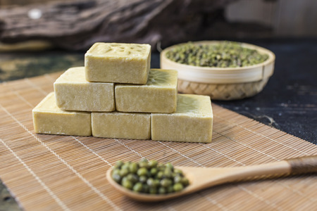 Green bean cakeの写真素材