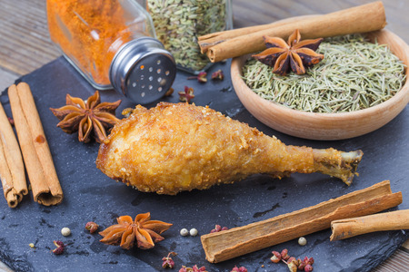 Chicken drumstickの写真素材