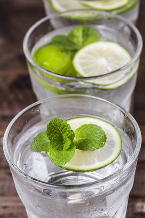 Lemon mint waterの写真素材