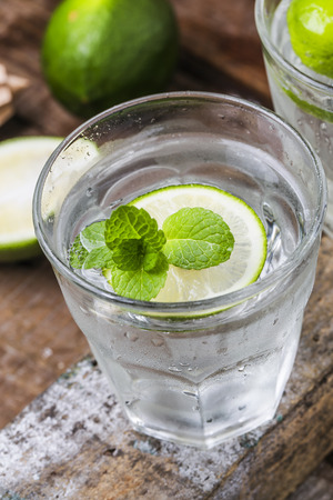 Lemon mint waterの写真素材
