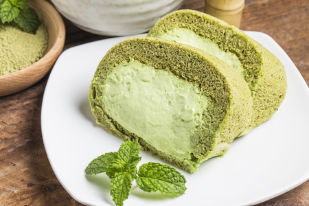 Green Tea cakeの写真素材