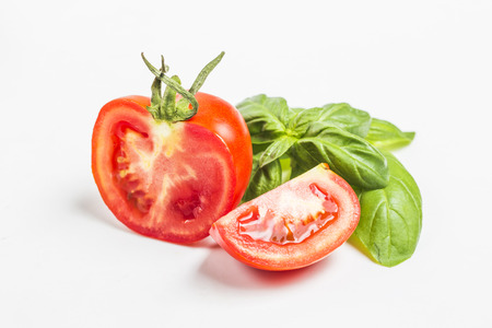 Tomato and basilの写真素材