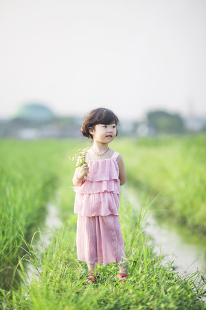 cute little chinese girlの写真素材