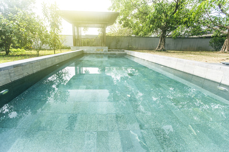Villa swimming poolのeditorial素材
