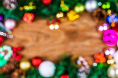 Christmas background with a red ornament, gift box.の写真素材