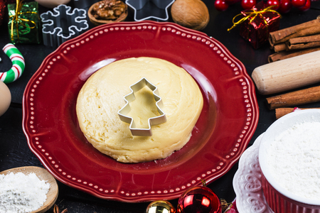 Christmas cookies background.の写真素材