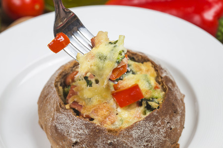 Mini pizza appetizers made with cheeseの写真素材
