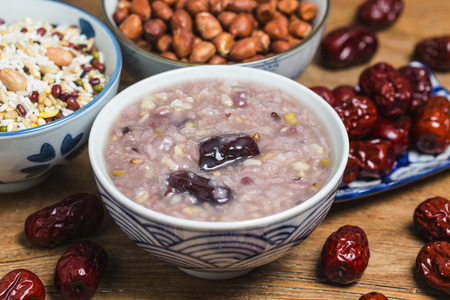 Eight Treasure Congee on traditional chinese festive porridge, の写真素材