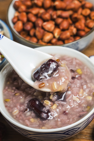 Eight Treasure Congee on traditional chinese festive porridge, の写真素材