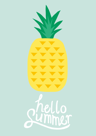 Summer vector illustration, vacation poster set. flat and hand draw design. can be use for greeting and invitation card.のイラスト素材