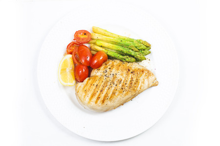 A dish of chicken breastの写真素材