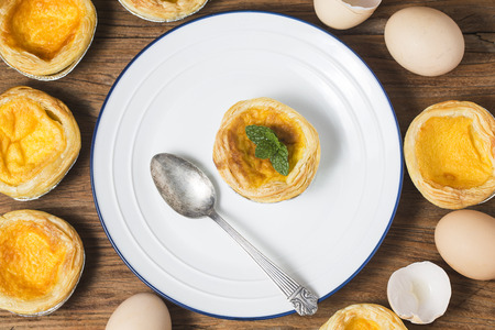 Portuguese Egg Tartsの写真素材